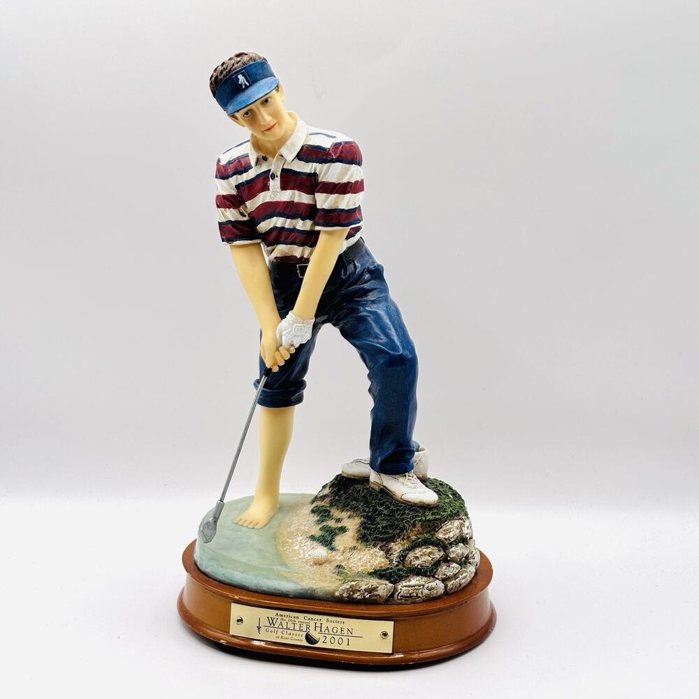 Walter Hagen Golf Classic 2001 8" Whimsical Golfer Detailed Old Man Figurine
